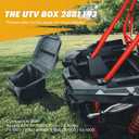 KEMIMOTO UTV Rear Cargo Box 69 QT Storage Box Compatible with Polaris RZR 900 S 1000 XP Turbo S RZR XP 1000 Cargo Bed Box 2881193 Low-Density Polyethylene Cargo Storage Box