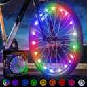 Activ Life LED Bike Wheel Lights with Batteries Included, Get 100% Brighter and Visible from All Angles for Ultimate Safety & Style (1 Tire Pack, Multicolor)