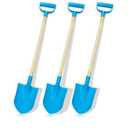 Kids Beach Shovels for Digging Sand, Beach Toys Gifts for Kids 3-10, 31" Long Plastic Shovel Spade & D-Handle, Adjustable Length, 3PACK