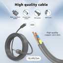 for Starlink Mini USB C Power Cable,Replacement for Starlink Mini USB C to DC Power Cable Work with 100W+ PD Source 18AWG Waterproof 16FT