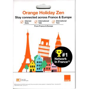 Orange Holiday Europe - 3GB Internet Data in 4G/LTE (currently 8GB promotion) + 30mn + 200 Texts from 30 Countries in Europe to Any Country Worldwide