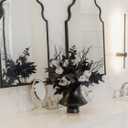 2 x MISSPIN 10 PCS 18 inch Black Fall Decor Bouquets, Fall Decorations Indoor Outdoor Halloween Thanksgiving Farmhouse Arrangement for Front Door Wedding Centerpieces in Autumn (Maple Leaf Pumpkin)