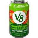 2 x V8 Low Sodium Original 100% Vegetable Juice, 11.5 fl oz Can (EXP 08/19/27)