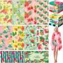 10 Packs Microfiber Beach Towel 28 x 55 Inch Oversized Large Quick Dry Thin Beach Towels for Pool Camping, Sand Free Lightweight Blanket for Women Adults Travel Swimming Picnic Sport, (Fresh Floral)