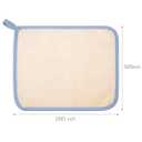 Tatuo 5 Pcs Exfoliating Face and Body Wash Cloths Towel Weave Bath Exfoliating Scrub Massage Bath Cloth for Women and Men, 10.63 x 9.05 Inch(Blue Edge)