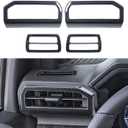 INTGET for 2024 2025 2026 Toyota Tacoma Accessories/ 2025-2026 4Runner for Tacoma/ 4Runner AC Vent Panel Cover ABS Plastic Interior Decoration(Carbon Fiber Style, AC Vent Panel Cover)