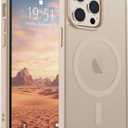 SUPFINE Magnetic for iPhone 13 Pro Case(Compatible with MagSafe)(Military Grade Drop Protection) Slim Translucent Matte Shockproof with Anti-Fingerprint Phone Case,Desert Gold