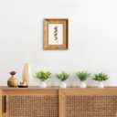 Mkono 4 Packs Small Fake Plants in Farmhouse Galvanized Pots Table Centerpiece Mini Potted Artificial Plants Faux Eucalyptus for Shelf Office Rustic Home Decor (White, Mini-6" H)