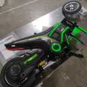 24V 350W Electric Dirt Bike for Kids  3-Speed Modes, 14.29MPH Max Speed, ASTM-Certified Safe Motorcycle with Shockproof Suspension, Best Gift for Boys & Girls (Green 7)