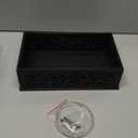 Doorbell Chime Cover Box Only, Wood Doorbell Cover Inside Decorative Door Bell Chime Box Covering Black Door Bell Cover for Indoor/Outdoor Home Wall (Type 2 Black)