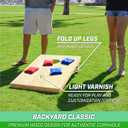 GoSports Solid Wood Premium Cornhole Sets - Choose 4 x 2 ft or 3 x 2 ft - Game Boards Include Set of 8 Cornhole Toss Bags