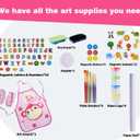 Art Easel for Kids - Adjustable Wooden Double-Sided Magnetic Whiteboard and Chalk Board with Paper Roll, 100+ Drawing Accessories - Foldable Painting Birthday Gifts for Boys Girls Ages 3-12, Pink, 48.51 inches x 22 inches x 18 inches