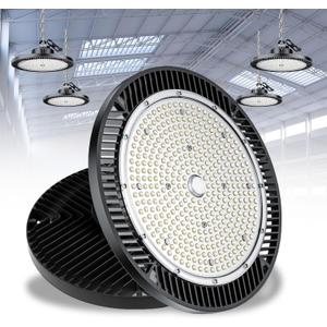 1Pack 200W LED High Bay Lights Super Brightness 150lm/w 5000K AC100-277V IP65 High Bay LED Shop Lights can be Replaced 800W HPS for Warehouse Workshop Gym Garage Barn FCC Listed