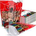 Teenyyou 50 Pcs Spider Party Favors Bags Stand up Spiderweb Pouch Treat Gift Bags with Transparent Window for Cookie Candy Goodies for Halloween Party Supplies, 8 x 6.5 x 2.5 Inch