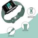 3 Pack Slim Watch Bands Compatible with ID205L Smart Watch,Soft Sport 19mm Replacement Strap for Popglory,GRV,YAMAY,Willful,Veryfitpro ID205L/ID205/ID205U/ID205S/ID205G/SW020/SW021 Smart Watch