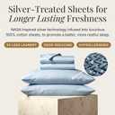 Miracle Made Breathable Cotton Bed Sheets, 4-Piece Set Silver-Treated, Soft and Cool-to-the-Touch Lightweight Bedding Designed for Hot Sleepers Full Size, Sky Blue
