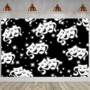 7x5FT Black Mask Backdrop Early 2000s Old School Emotion Glamour Shots Backdrops 90s Chola Party Decorations Photo Studio Prop Vinyl