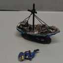 Aquarium Shipwreck Decoration + Little Diver Floating Fish Tank Decoration, Fish Tank Ornaments