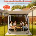 VEVOR Pop Up Screen House Tent, 6 x 6 ft, 4-6 Person Screen Gazebo with Extended Awning, Portable Screened in Canopy with Carry Bag, Netting Sides, for Patio, Backyard, and Outdoor Activities, Beige, 667.2 Ft
