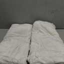 MEGO Set of 2 Fluffy Faux Rabbit Fur Pillowcases, Cozy Luxury Striped Plush Fuzzy Zippered Pillow Cases, Decorative Shaggy Furry Ivory Long Pillow Shams for Bedroom Living Room 20x36, King, Beige