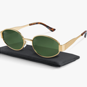 livho 2025 Trendy Oval Sunglasses - Stylish Polarized Shades for Everyday - Retro Metal Frames