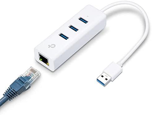 TP-Link 3-Port USB 3.0 Portable USB Network Adapter