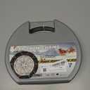 Snow-Chains Auto Fixing 1 Min Quick Fit Easy Installation Tire-Chains, Gifts for Safety, Portable Reusable Universal Emergency Tire Traction Chain for Passenger Car and SUV - Set of 2 (XM-120)