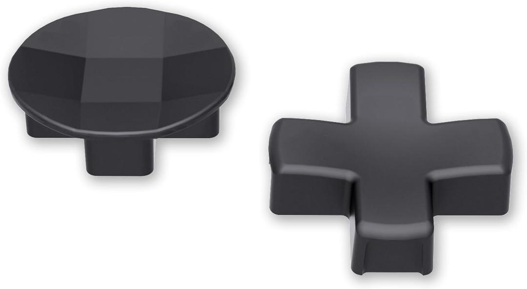eXtremeRate 2 pcs Metalic Black Magnetic Stainless Steel D-Pads, for Xbox Elite 1/2 Controller, Replacement Parts Directional Pad Button Kits for Xbox One Elite & Xbox One Elite Series 2 Controller