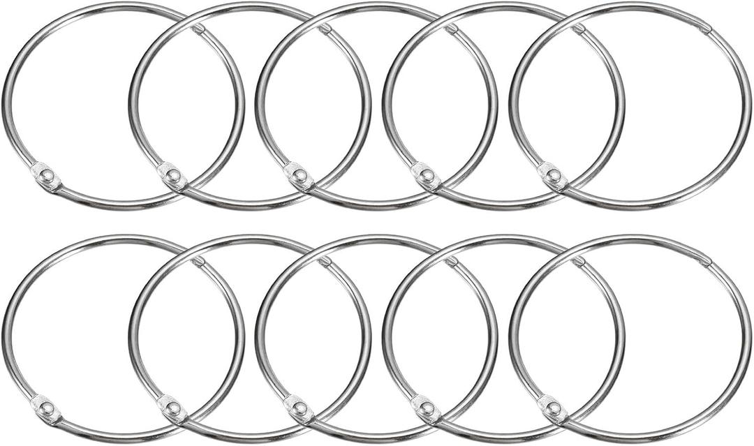 uxcell 24Pcs 3 Inch Shower Curtain Rings Rustproof Metal Round Shower Hooks Snap Joint Design for Bathroom Shower Rod, Silver