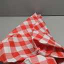 Sorfey Vinyl Fitted Tablecloth Cover, Checke Design, Flannel Backed Lining Fits Up-to 40-44 Round Tables Red