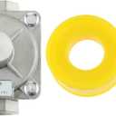 Aupoko 1/2" Gas Pressure Regulator, Natural Gas and Liquefied Interchange Pressure Regulator with 2 Brass 1/2" NPT Conversion Adapter for NG/LPG Applications