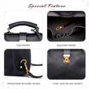 OLD TREND Genuine Leather Backpack Purse for Women Casual Daypack Small Business Casual Fashion Backpack for Women (Black)