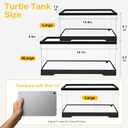 Clioran Turtle Tank Starter Kit for Baby Turtles, 19.7 x 9.5 x 9.5'' 7.7 Gal