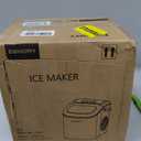 EUHOMY Countertop Ice Maker Machine with Handle, 26lbs in 24Hrs, 9 Ice Cubes Ready in 6 Mins, Auto-Cleaning Portable Ice Maker with Basket and Scoop, for Home/Kitchen/Camping/RV. (Black)