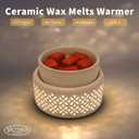 VICTORIA AROMA Ceramic Wax Melt Warmer - LED Night Light Candle Wax Warmer for Scented Wax, Electric Fragrance Wax Melter for Home, Office, Bedroom Decor, and Gifts