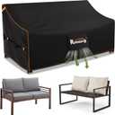 Outdoor Sofa Covers Waterproof 3-Seater outdoor couch cover 420D Heavy Duty Patio Sofa Covers with rainproof windproof 79Wx37Dx35H inches Patio Loveseat Cover