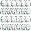 24 Pcs Wedding Tambourines Bulk for Adults, 6 Inch Wooden Handheld Drum with Metal Jingles Thank You Cards, Percussion Gift Musical Instrument for Church Bridal Shower Party Celebration