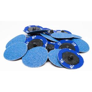 Benchmark Abrasives 2 Inch Sanding Discs Quick Change Zirconia - Male R Type Backing Drill & Die Grinder Sanding Disc for Deburring Polishing Rust Remover for Metal Paint Stripper (25 Pack), 120 Grit