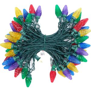 C9 Christmas String Lights, 50 LED 33FT Extendable Outdoor Christmas Roofline Lights for Outdoor Patio Decor, Green Wire (Color)