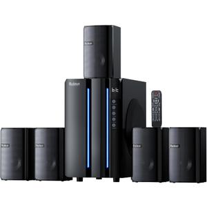 Bobtot Surround Sound Systems Home Theater System - 800 Watts Peak Power 6.5" Subwoofer 5.1/2.1 Wired Stereo Speakers Strong Bass with HDMI ARC Optical AUX Bluetooth Input