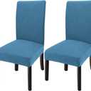 GoodtoU Chair Covers for Dining Room 2 Pack, Stretch Parson/Dining Chair Slipcover Removable Washable Chair Protector for Home/Restaurant/Banquet,Forros para Sillas de Comedor(Dusty Blue, Set of 2) (Set of 2, Dusty Blue)