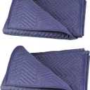 2 Moving Blankets 80"x 72" Heavy Duty Packing Blankets for Shipping Thick Furniture Wrapping for Moving Supplies Professional Quilted Shipping