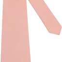 Mens Solid Linen Ties - Slim Pattern Necktie for Men Wedding Groomsmen (Standard 58 ", Ballet Pink)