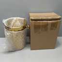 MorningRo 2 Pcs Gold Metal Champagne Ice Bucket 4.7 L Stainless Steel Doublewall Wine Ice Bucket for Bar, Party, Wedding, Banquet, Outdoor, BBQ(Hammer Texture)