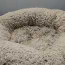 Best Friends by Sheri The Original Calming Donut Dog Bed  Washable Plush Pet Bed for Medium Breeds up to 45 lbs, Shag Faux Fur, Taupe, Medium (30"x30")