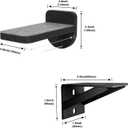 ESPETS Set of 3 Black Natural Sturdy Wood Cat Wall Floating Steps - Wall Mounted Cat Climbing Shelves and Perches, Kitty Stairs Climber Ladder for Wall - Holds up 35lbs