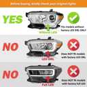 WEELMOTO Headlights for 2016-2023 Toyota Tacoma Models (Does NOT Fit Models with Factory DRL; Factory Halogen Models ONLY), for 16 17 18 19 20 21 22 23 Tacoma Replacement Headlamp