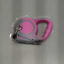 Retractable Dog Leash with USB Rechargeable Flashlight for Night Walks, 16FT Automatic Telescopic Tractor Dog Leash for Small and Medium Dogs, Pink