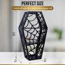 Spider Web Coffin Shelf - Vintage Haloowen Decor for Bathroom and Kitchen - Gothic Furniture for Countertop Stand - Goth Accessories Spooky Wall Decor - Witchy Gifts for Women