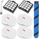 Leadaybetter Filter Replacement for Shark AZ2000 AZ2000W AZ2002 Vertex DuoClean PowerFin, 2 HEPA Filters, 4 Foam & Felt Filters, 1 Soft Brush roll, Part XHFAZ2000 XFFKAZ2000#1483FC2000